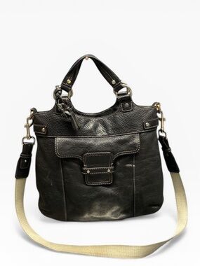 Tommy Hilfiger Leather Crossbody Satchel Bag